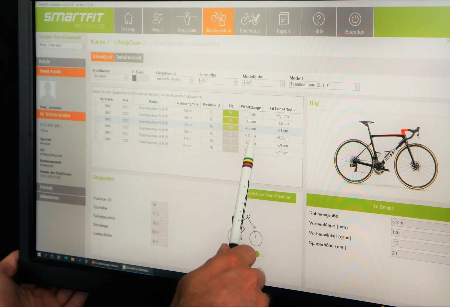 Bikefitting Software